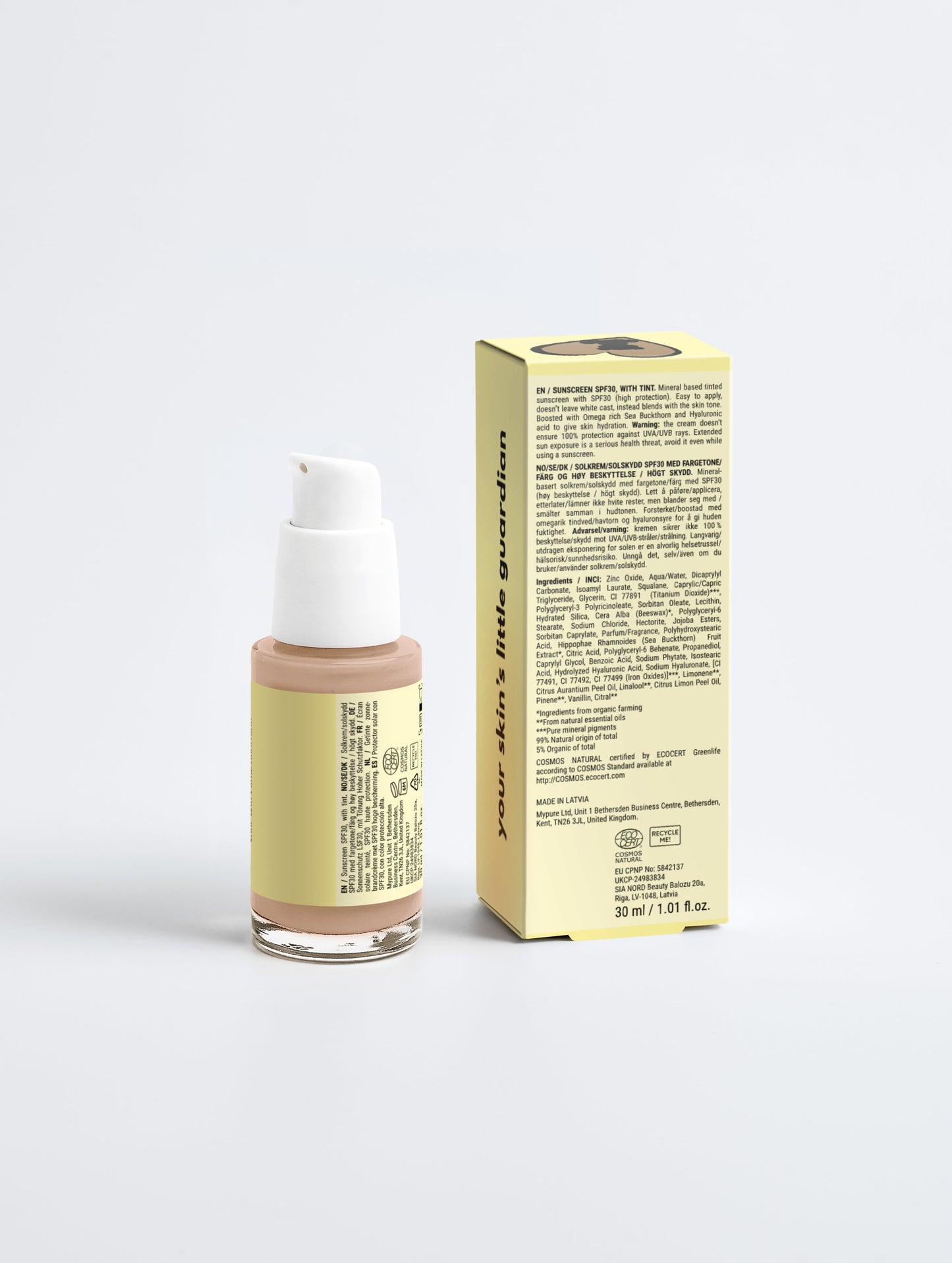Sunscreen SPF30, with tint